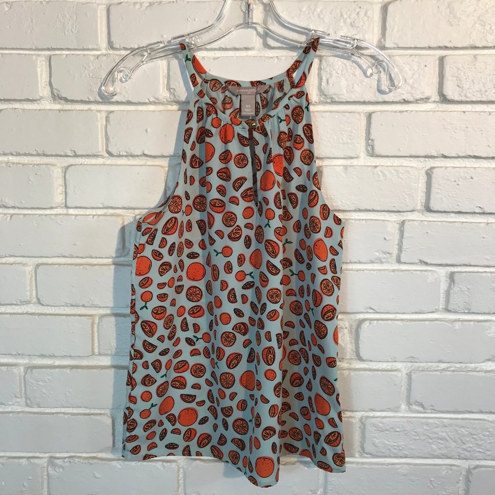 Banana Republic Tank - Grey with Orange Slices